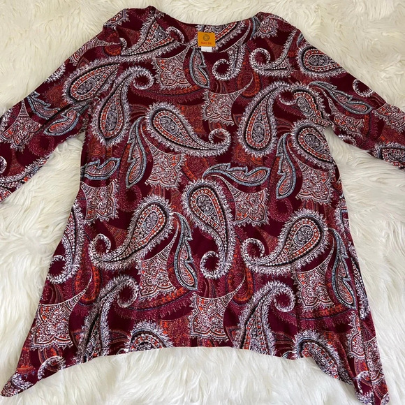 Ruby Rd. Paisley Blouse Size Large - Picture 1 of 8